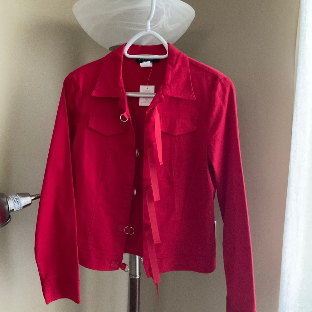 Zoompy Red Long Sleeve Jacket Size Small NWT